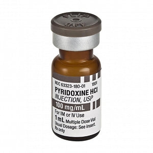 Pyridoxine 100 mg / mL Vial 25 x 1 mL