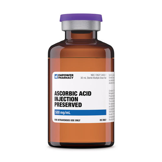 Ascorbic Acid 500 mg/mL- 30mL Tapioca Based **(Preserved) (Empower)