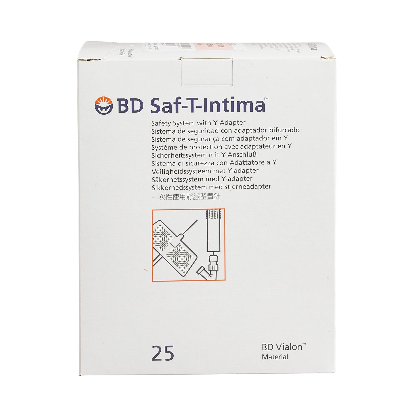 Closed IV Catheter Saf-T-Intima™ 20 Gauge 1 Inch Retracting Safety Needle - 25/BX