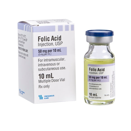 Folic Acid Folic Acid 5 mg / mL Injection Multiple Dose Vial 10 mL